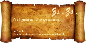 Zsigmond Zsuzsanna névjegykártya