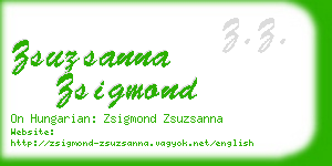 zsuzsanna zsigmond business card